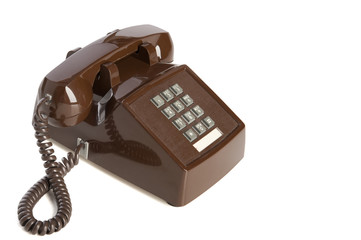 brown vintage desk phone