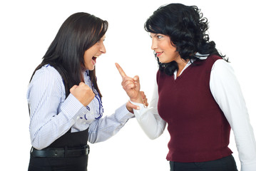 Two women having conflict