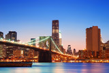 Fototapeta  - Brooklyn Bridge and New York City Manhattan skyline