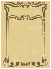 Wall Mural - Abstract framework from the bound lines in style art-nouveau