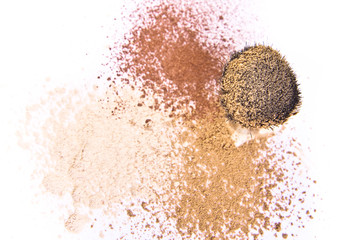 makeup brush and powder