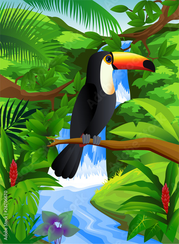 Foto-Banner aus PVC - toucan bird (von matamu)
