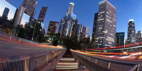 Wall Mural - Traffic into and out of Los Angeles