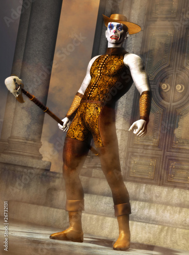 Tapeta ścienna Steampunk creepy clown