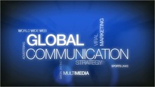Global Communication Tag Cloud Headlines Animation