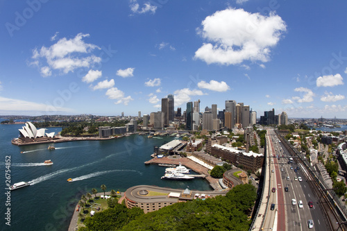 Obraz na płótnie canvas trzyczęściowy "tryptyk" Widok na Sydney