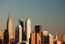 New York City Panorama With Manhattan Skyline Over Hudson River