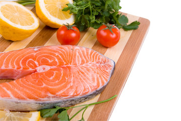 Raw salmon