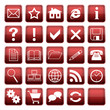 © extracoin - red web icons and buttons