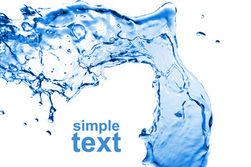 Wall Mural - abstract water splash isolated on white