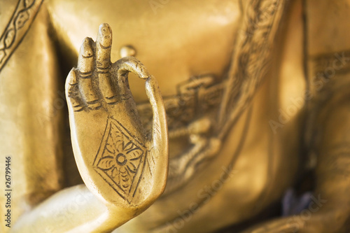 Naklejka na szybę Hand of the golden Buddha 02