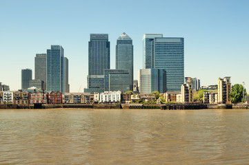 Canvas Print - Canary Wharf view from Greenwich.