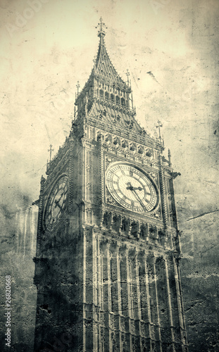 Obraz na płótnie canvas czteroczęściowy "tetraptyk" Big ben
