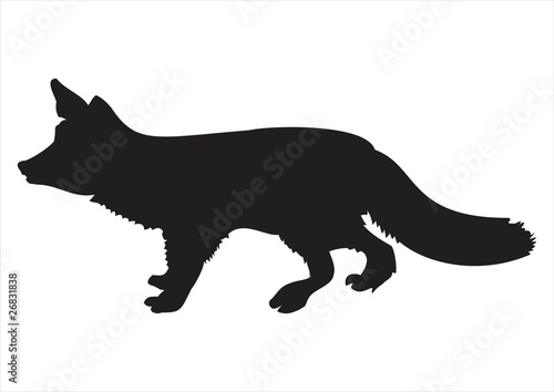 fox silhouette Stock Illustration | Adobe Stock