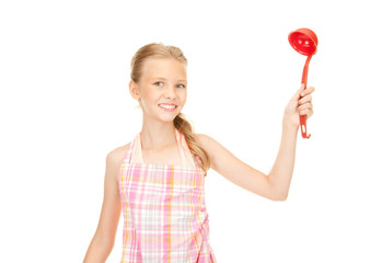 little housewife with red ladle