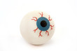 single rubber toy eyeball isolated over white