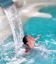 Spa Hydrotherapy Woman Waterfall Jet
