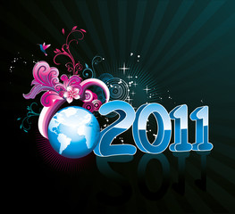Wall Mural - 2011 vector illustration