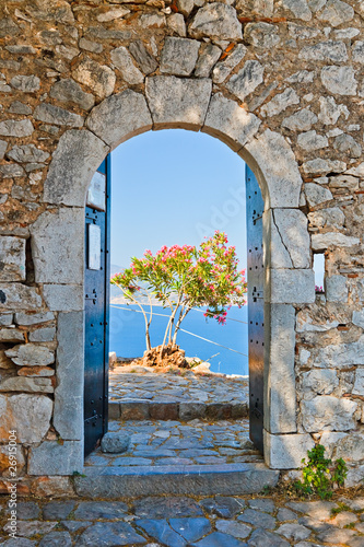 Nowoczesny obraz na płótnie Gate in Palamidi fortress, Nafplio, Greece