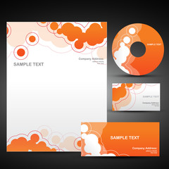Wall Mural - vector orange template set