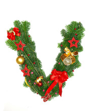 Christmas Alphabet Letter "V"