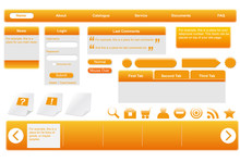Orange Web Forms. Editable Vector Illustration.