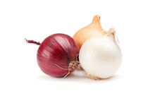 Onions On A White Background