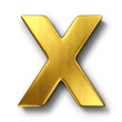 The letter X in gold