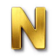 Poster - The letter N in gold