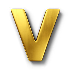 Canvas Print - The letter V in gold