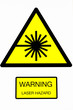 Warning laser hazard
