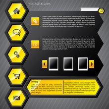Hexa Yellow Web Template