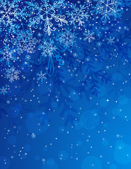 blue christmas background, vector