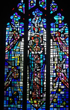Stained Glass Window Of Mary And Jesus