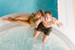 © CandyBox Images - Top view - couple relax in swimming pool