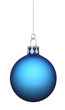Weihnachtskugel - Blau einfarbig hängend
