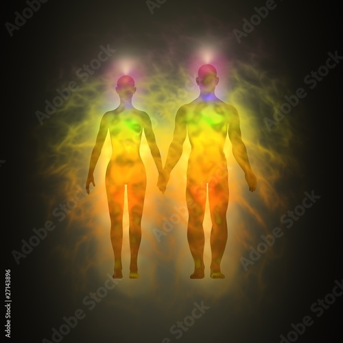 Fotografie, Obraz Human energy body, aura, chakra, energy