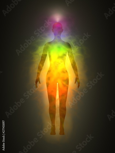 Fotografie, Obraz Human energy body, aura, chakra, energy