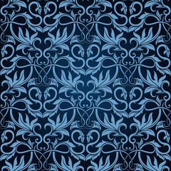  Blue seamless wallpaper pattern