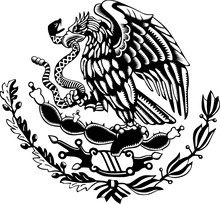 Carved Style Mexican Coat Of Arms