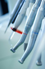 Different Dental Drills Photographed With Shallow Depth Of Field