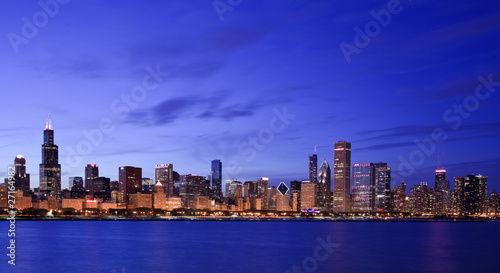 Board z aluminiowym obramowaniem Panoramę panoram Chicago