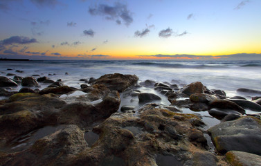 Poster - Beautiful sunset over ocean