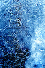 Frosty Natural Pattern On Winter Window