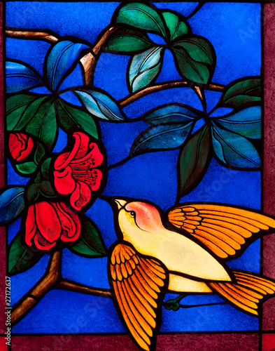 Plakat na zamówienie Colorful colorful glass in the church.