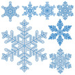 © laraslk - Set of realistic snowflakes