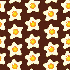 Wall Mural - vector brown seamless pattern with egg theme