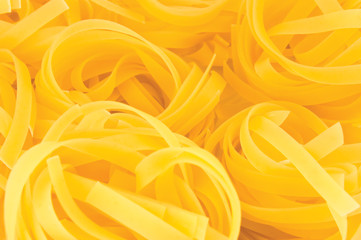 Wall Mural - Fettuccine Pasta Background, Soft Macro Closeup