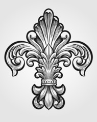 Wall Mural - Elegant Fleur de Lis