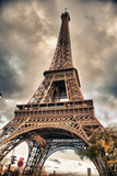 Fototapeta Miasta - Bottom-Up view of Eiffel Tower, Paris